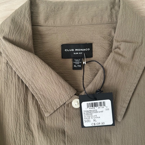 Men’s Club Monaco short sleeve button down - Picture 2 of 3